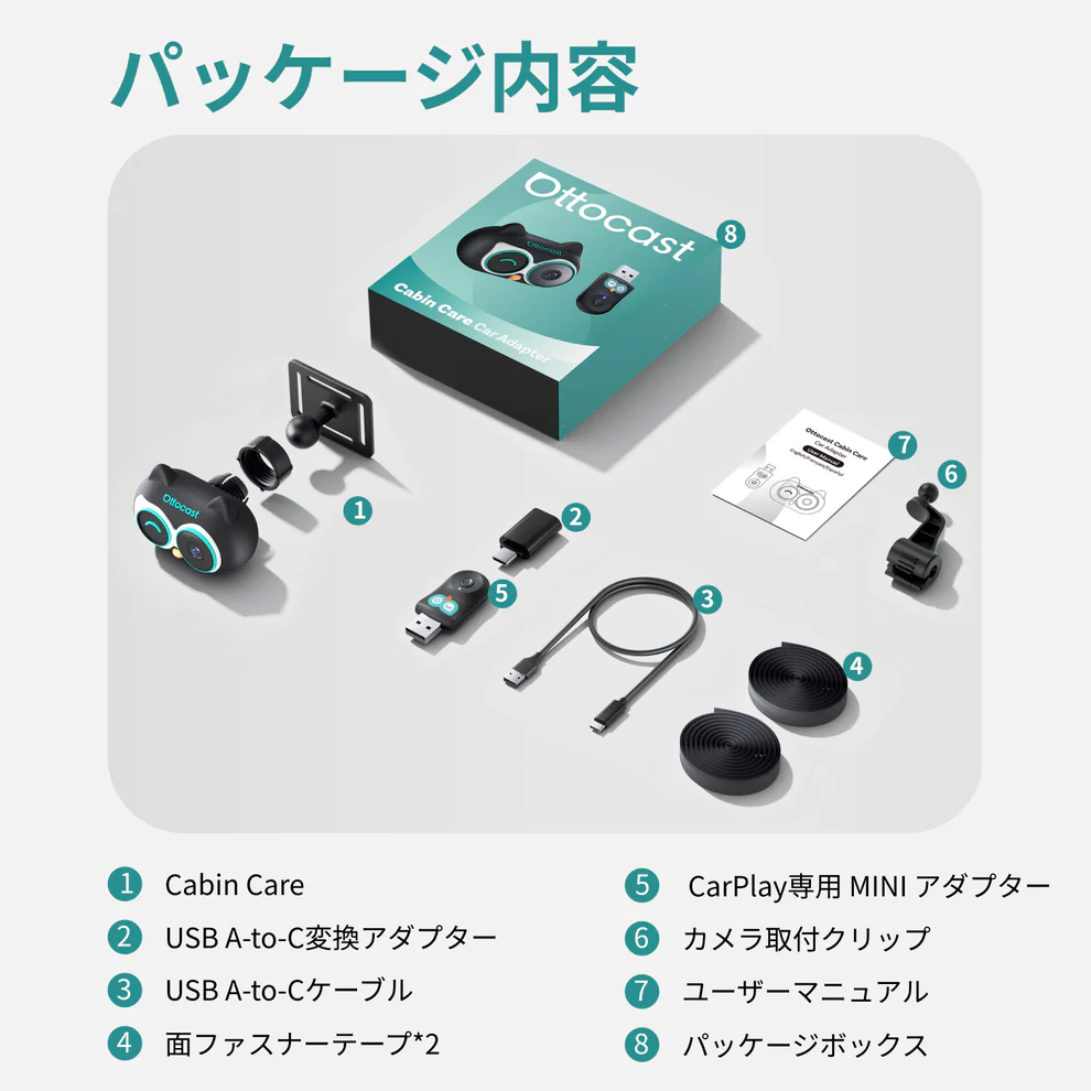 Cabin Careの標準パッケージ内容