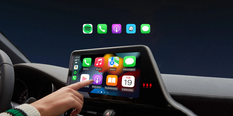 CarTvMate Maxで映像アプリを車内画面で利用するイメージ