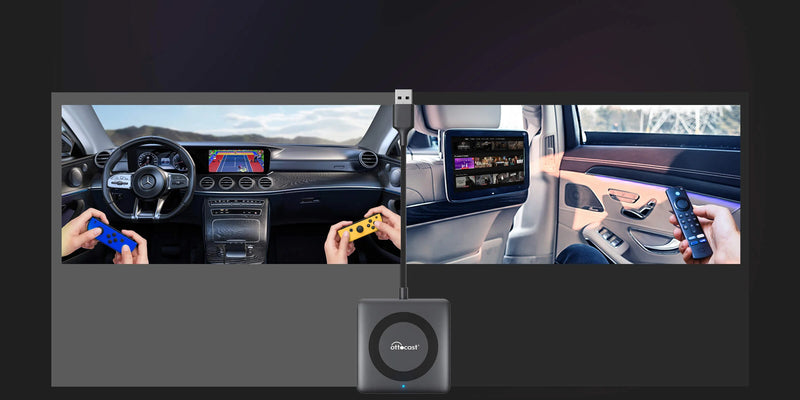 CarTvMate Maxを車内ディスプレイで使うイメージ